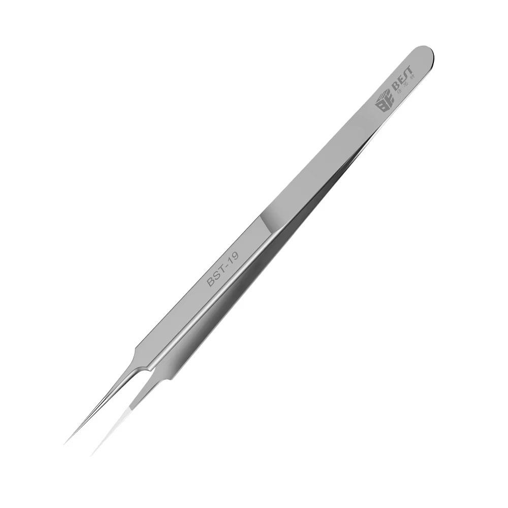 BST Ultra Precision Tweezers Stainless Steel Fly wire Curved Straight Tweezers For BGA Motherboard Welding Phone PC Repair Tools