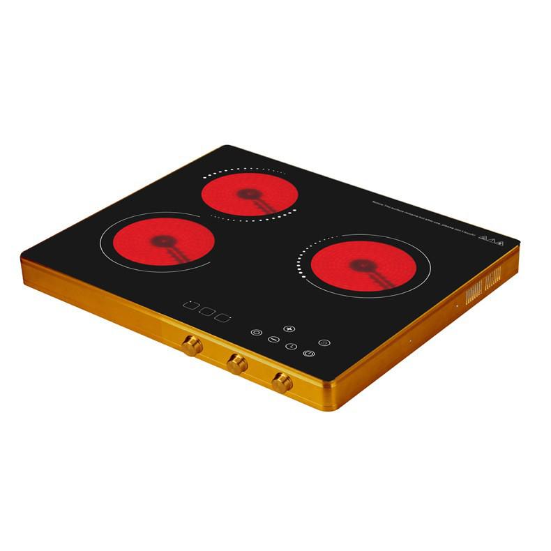 Double Head Electric Ceramic Cooker & Light Wave Oven - Touch Control, Pot Compatible, Household Appliance