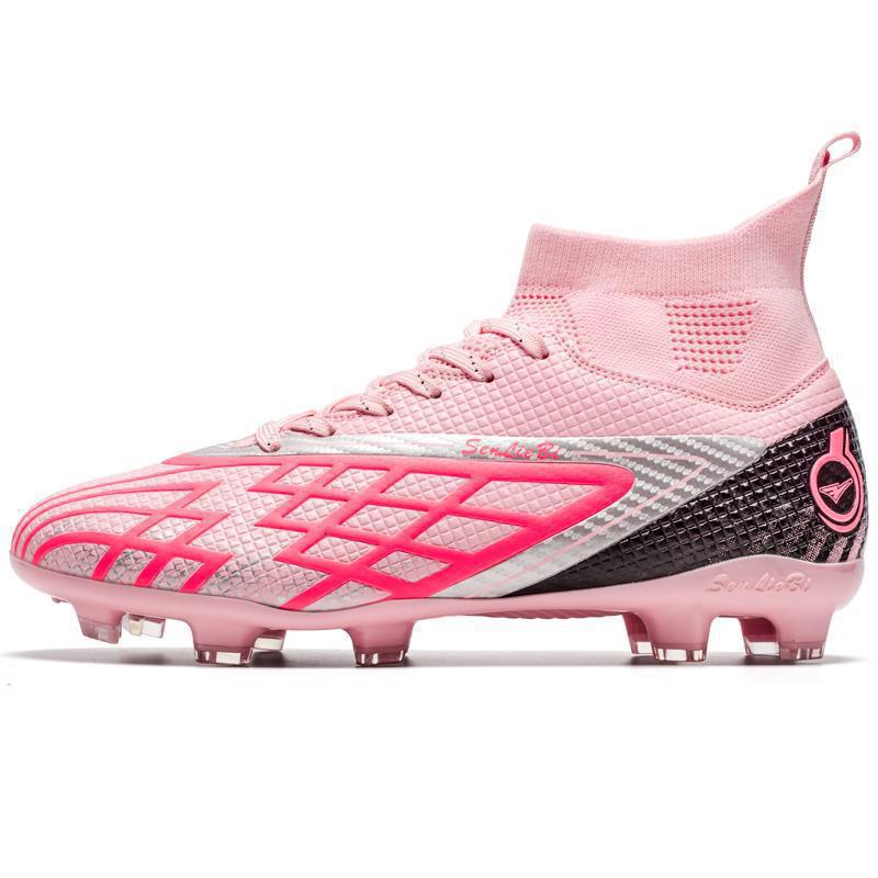 Foreign Trade Large Size High Top Football Shoes Boys and Girls Long Nails Broken Nails Competition Training Sports Shoes