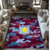 Tappeto in Velluto di Cristallo con Stampa Calcio Aston Villa, Comodo Assorbente d'Acqua Antiscivolo Tappeto per Pavimenti Interni