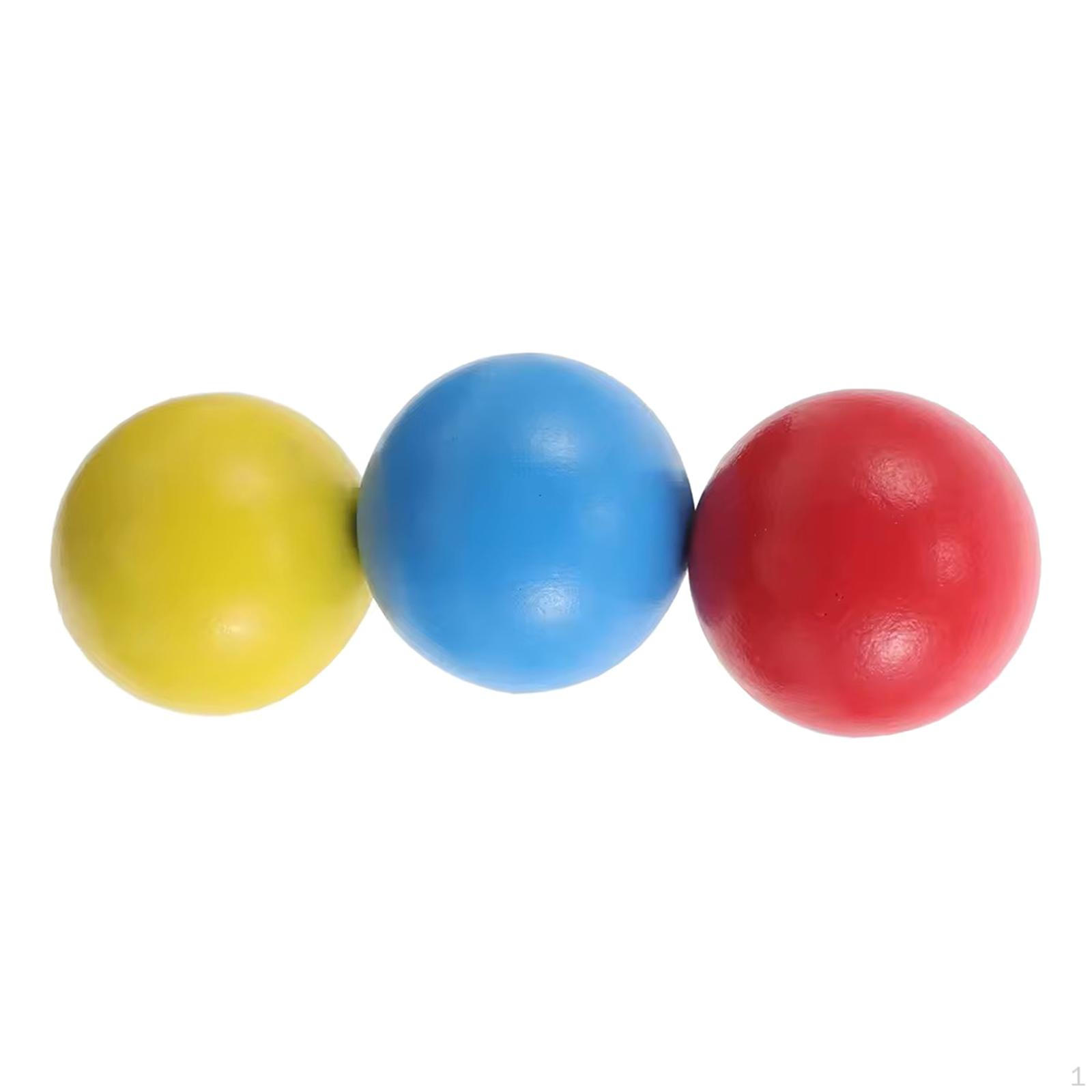 

3 Pieces Wooden Bocce Balls 1.77inch Summer Outdoor Game, Tossing for Garden, Party