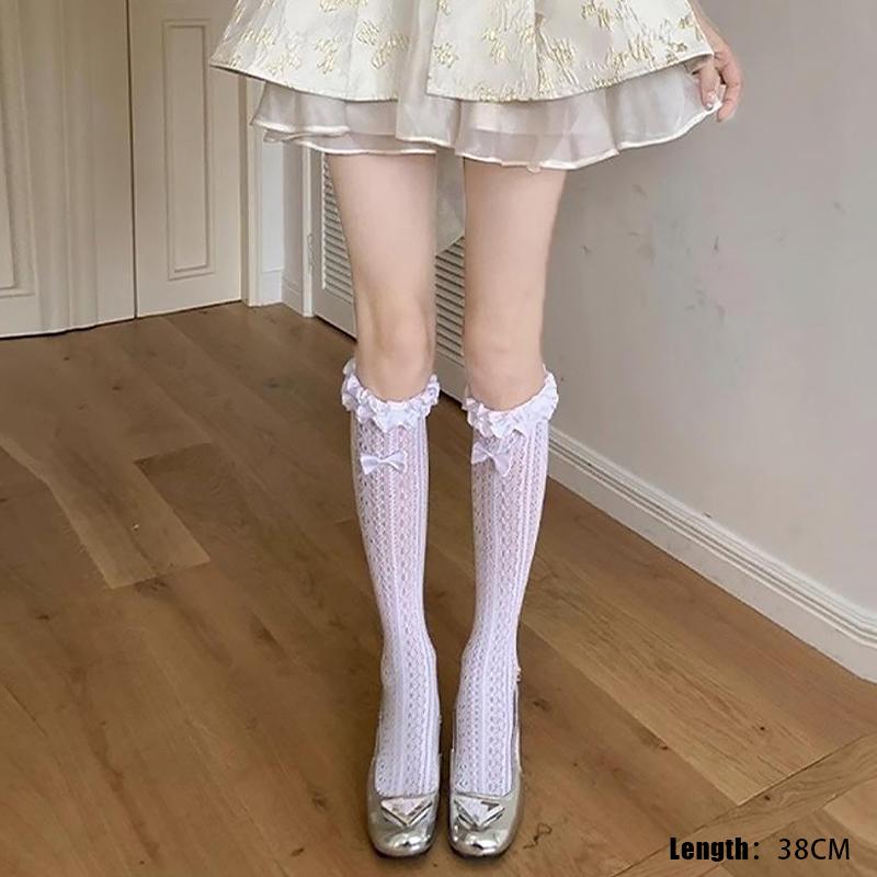 Lace Hollow Calf Socks Summer Pile Socks Lace Mid-Tube Pure Desire Lolita Socks