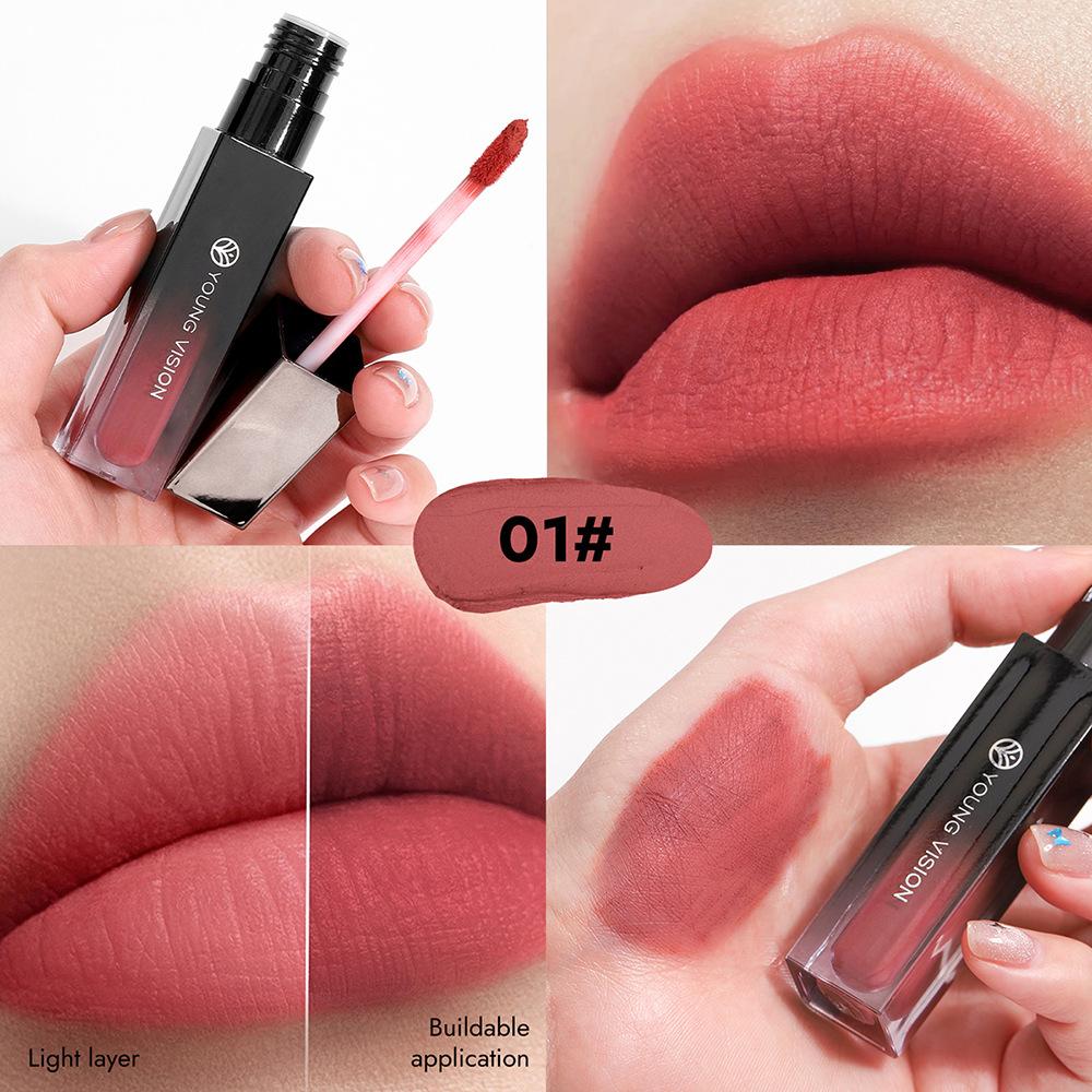 6-color Matte Velvet Mist Sexy Lip Mud Non-stick Cup Waterproof Multi-purpose Eyeshadow Blush Contouring 4-in-1 Makeup