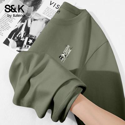 Baleno Men's S&K Series Panda Print Long-Sleeve T-Shirt