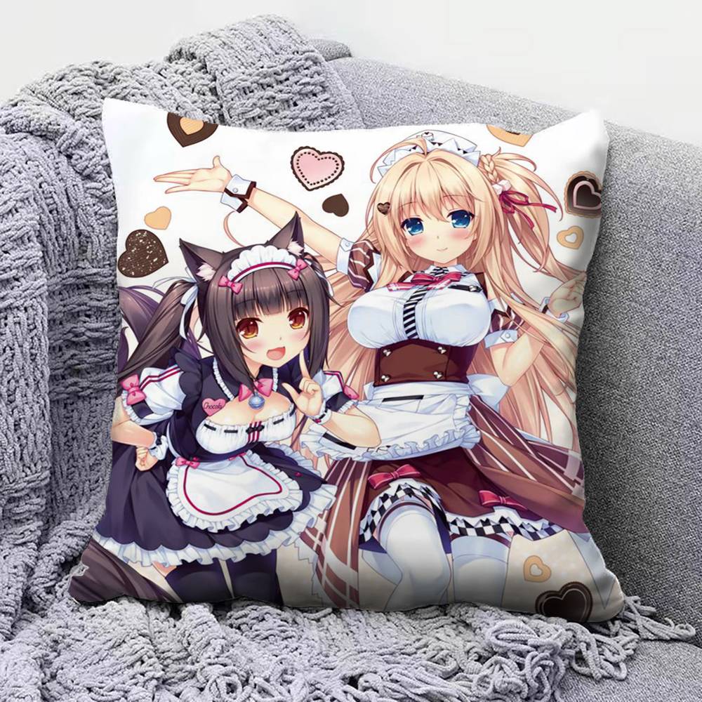 Nekopara Anime Girl Game  Home Sofa Cushion Covers and Aecorative Custom Pillow Covers