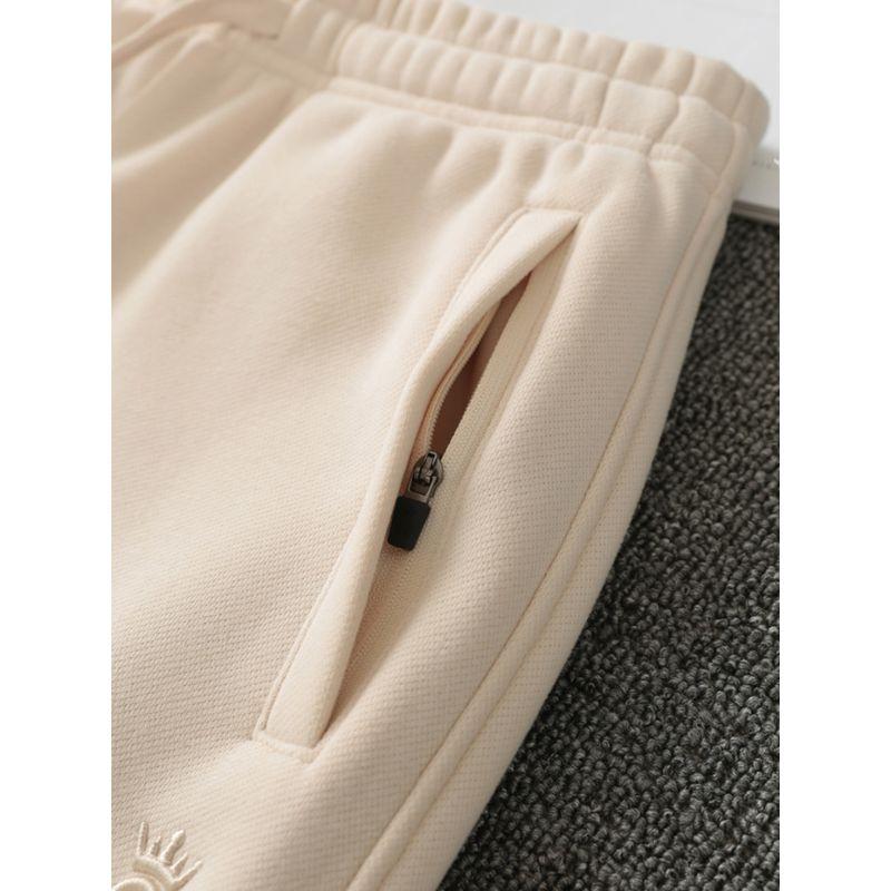 Apricot Winter Thickened Ladies Oversized Track Pants