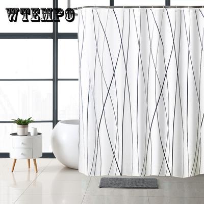 Europäischer und amerikanischer geometrischer Duschvorhang für Badezimmer, 3D, wasserdicht und schimmelresistent, PEVA-Duschvorhang, Duschvorhang, Umweltfreundlich