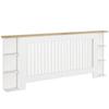 Radiator Cover with Open Storage Shelves, Vertical Slatted Cabinet Shelf Heater Cover for Living Room, Hallway, Extra Large