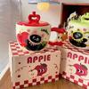 Birthday Gift Apple Cat Ceramic Cup With Lid Breakfast Household Cute Creative Drinking Cup Christmas