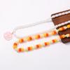 Dopamine contrasting color flat beads double-layered wearing imitation pearl flower necklace summer fresh and gentle holiday women's models