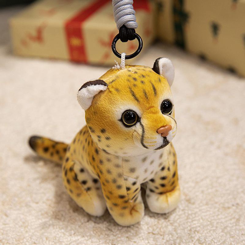 Cross-border Animal Plush Toy Pendant: Tiger, Panda, Giraffe, Leopard, Lion Doll Ornament