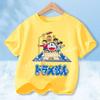 Doraemon Colorful T-shirt Printed Short-sleeved Outdoor Simple Comfortable Pullover Tops Summer Clothes Casuals Round Neck Shirt