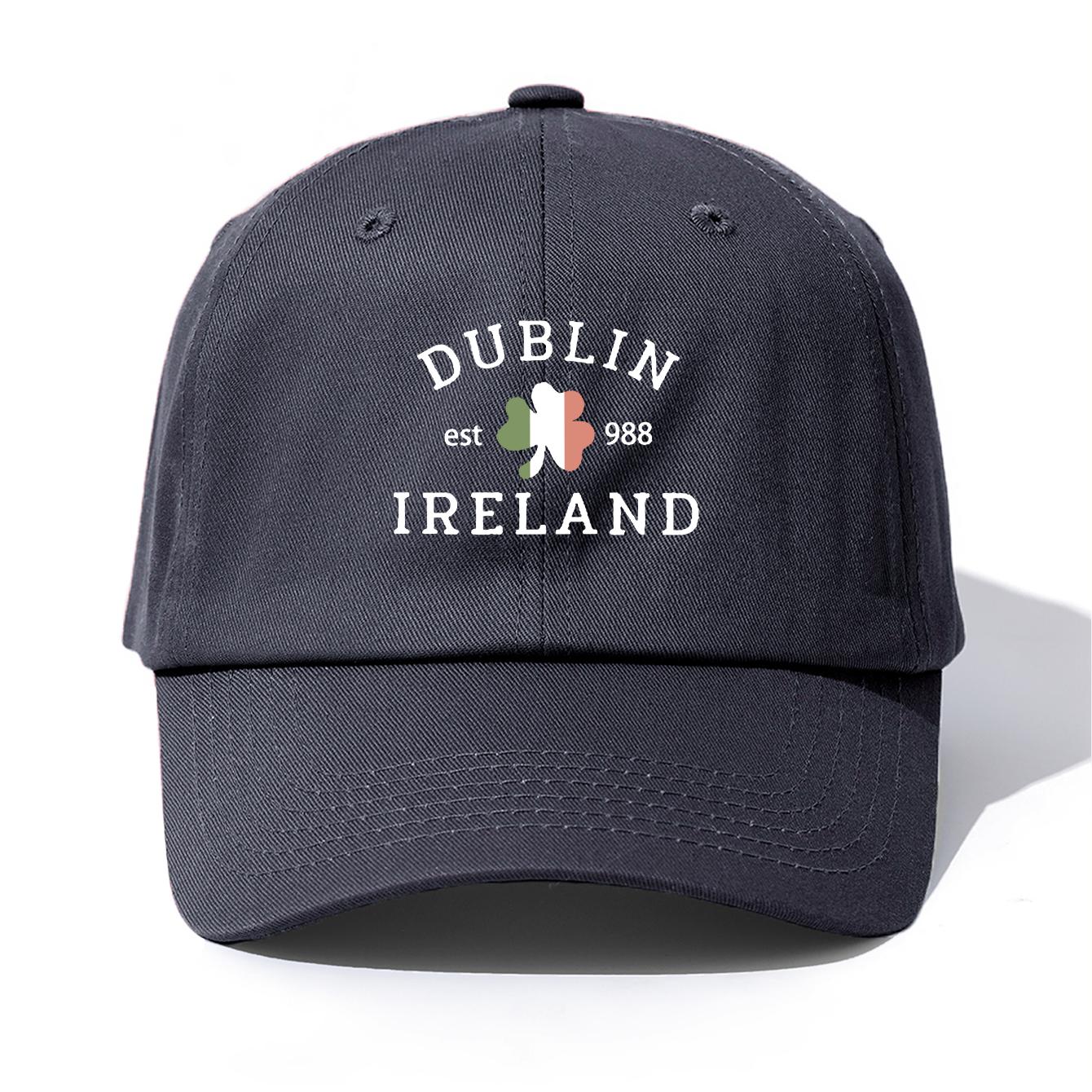 

1pc DUBLIN Print Baseball Cap for Adults Minimalist Retro Style Casual Soft Adjustable Dad Hat Perfect As Gift