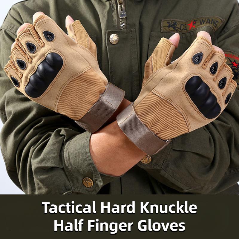 Tactical Hard Knuckle Half Finger Cycling Gloves Men's Army Military Combat Hunting Shooting Airsoft Paintball Duty Fingerless