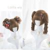 Synthetic Short Lolita Cosplay Christmas Halloween Bob Wig Wave Female Wig with Ponytail Natural Fake Hair for Women