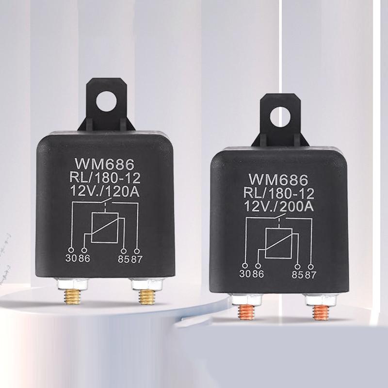 Releu CC 12V 24V 100A 120A 200A Wm686 cu 4 pini Normal Deschis Releu de pornire auto Pentru baterie Pornire/Oprire Comutator releu de încărcare divizată