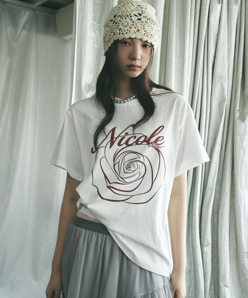 Nigaennikol Nicole Rose Sleeve Top_Cream Burgundy