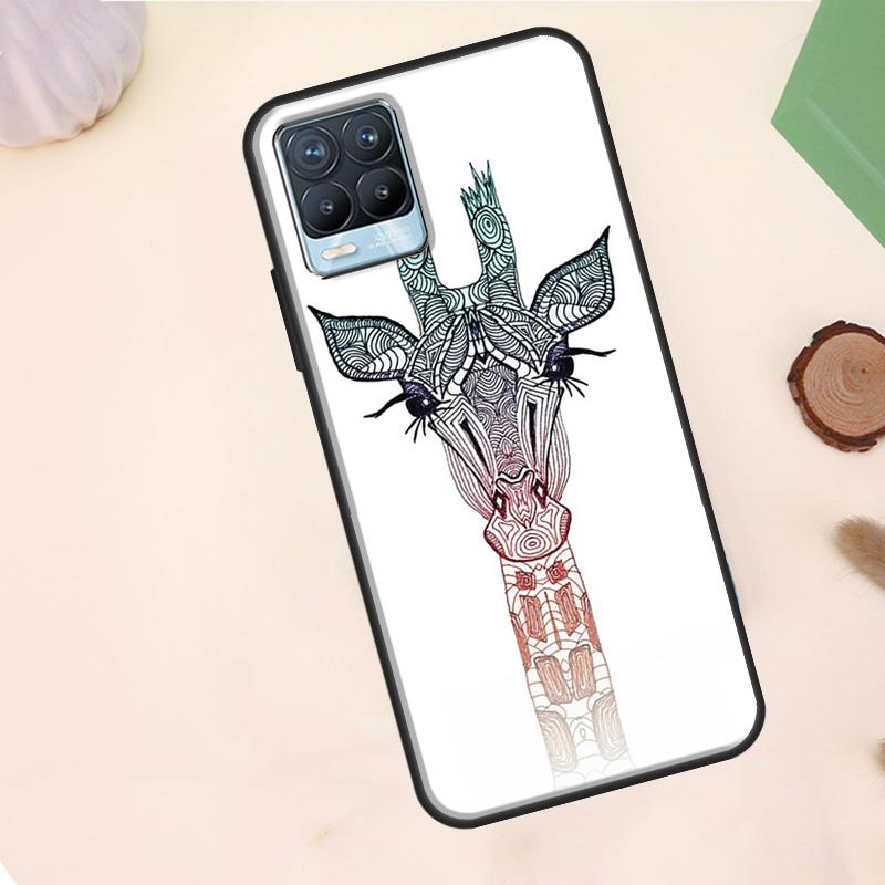 Cute Cartoon Giraffe Case For Realme C75 C63 C61 C55 C51 C53 C35 C65 C67 C71 11 12 13 14 15 Pro Plus GT6 GT7 Pro