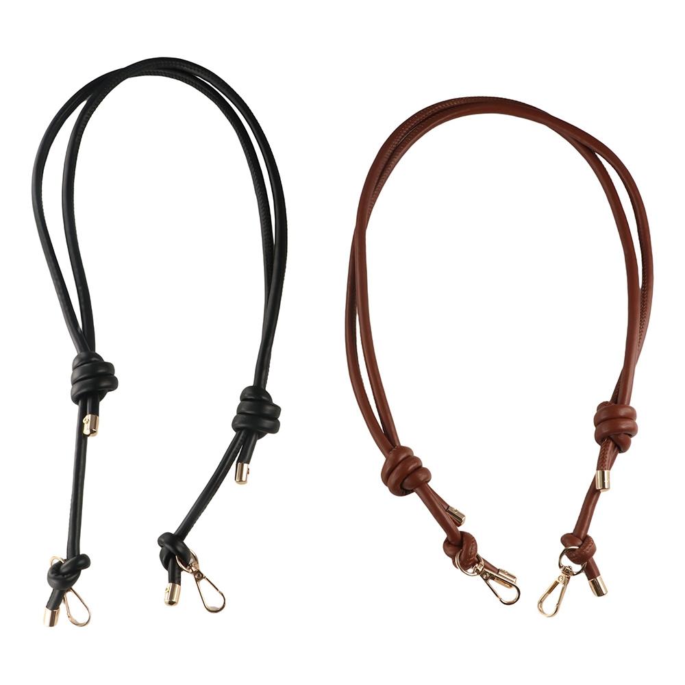 

Solid Color Bag Shoulder Belt Knot Replacement Belt Adjustable Shoulder Strap Bag Making Material Black-A