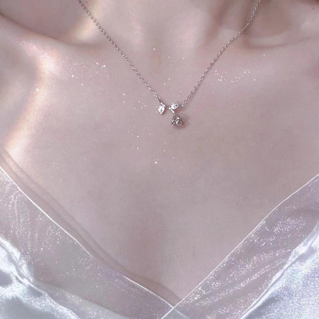 Temperament sweet rose necklace ins premium neck chain collarbone chain