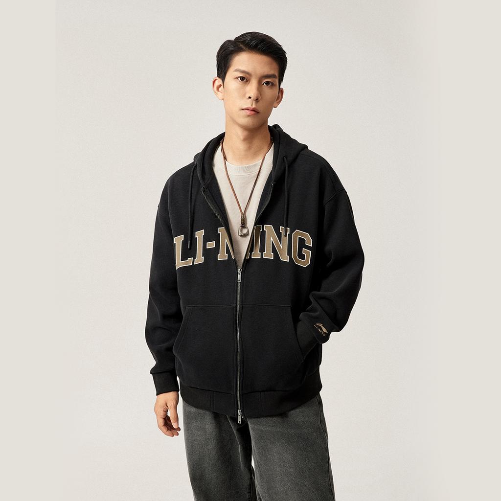 Li Ning Wochenende Jugend Sweatshirt Unisex Schwarz AWDUA11-6