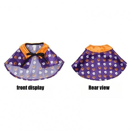 Halloween New Pet Cloak Accessories Pumpkin Funny Dog Clothes Cosplay Cat Cloak Halloween Themed Party Ropa Para Gatos