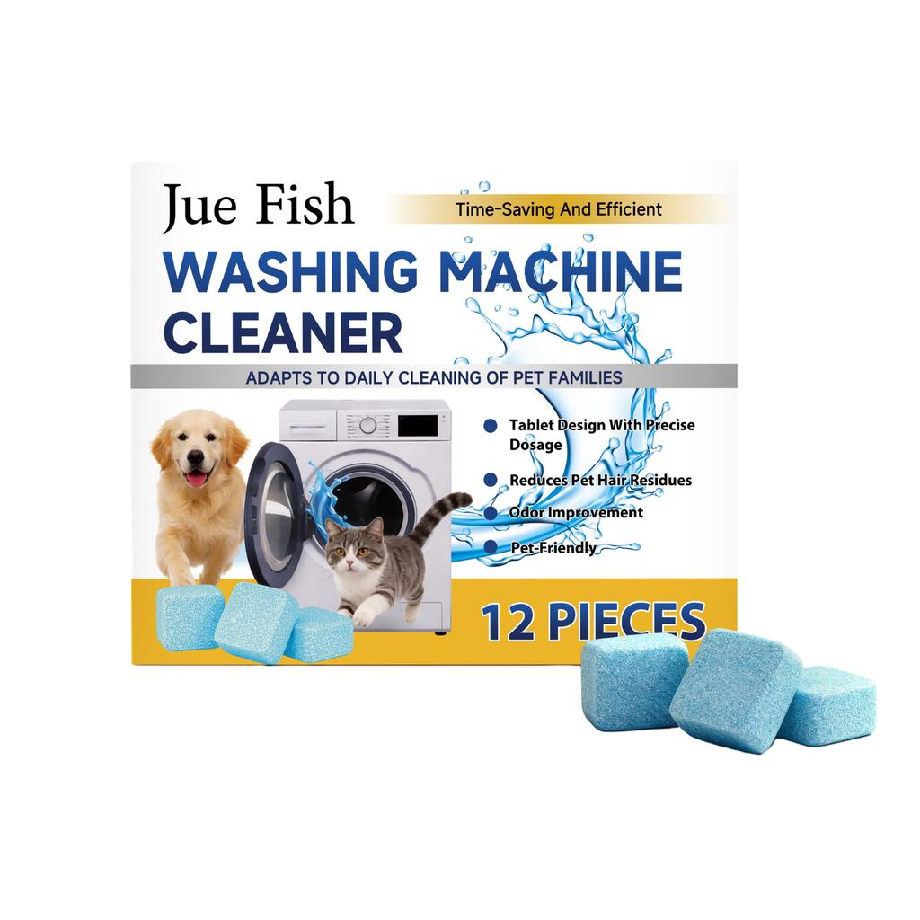 JUE FISH Washing Machine Cleaner Tablets – Daily Cleaning, Deodorizing, and Refreshing Care for All Models