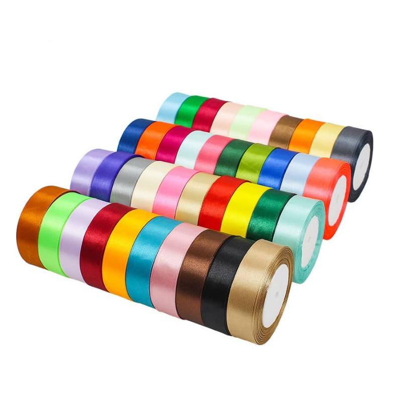 1pc 25 Yards X 2.5cm Wide Colorful Satin Ribbon Gift Wrapping Ribbon, Wedding Decorating, Baking Supplies