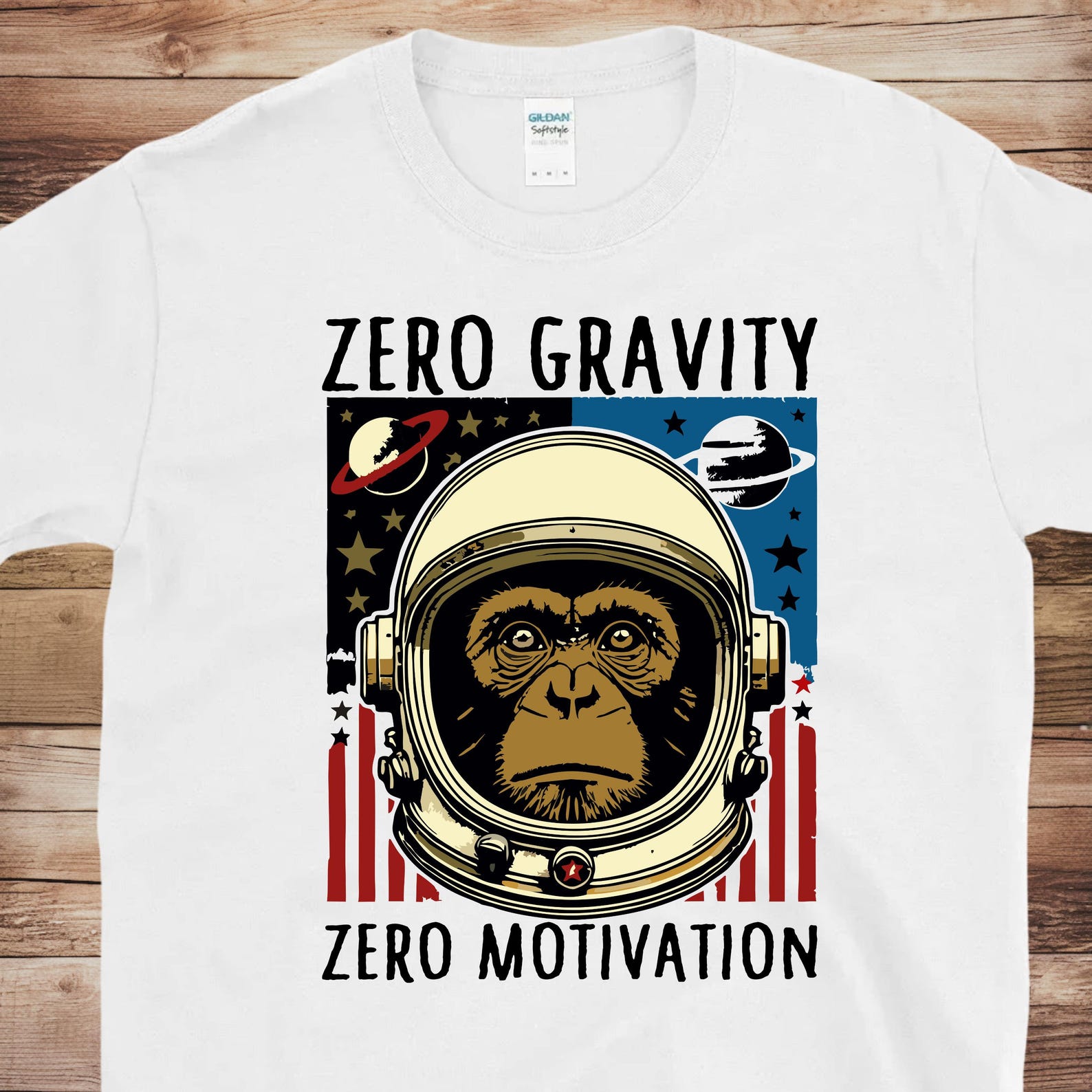 Vintage Monkey in Space Helmet | graphic t shirt M