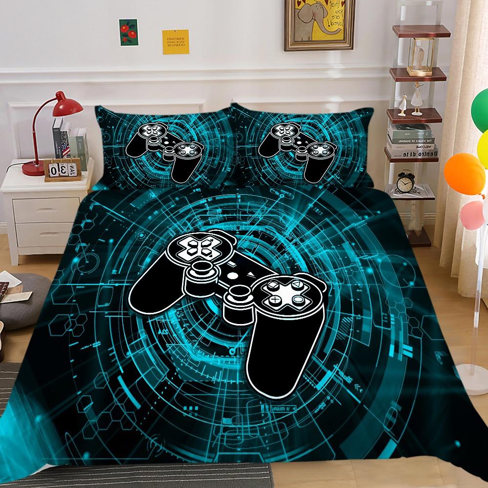 Game Controller Down Duvet Cover Pillowcase Luxurious High-quality 3D Printed Teen Bedding 2/3 Pieces, Single Bed Decoration Gift