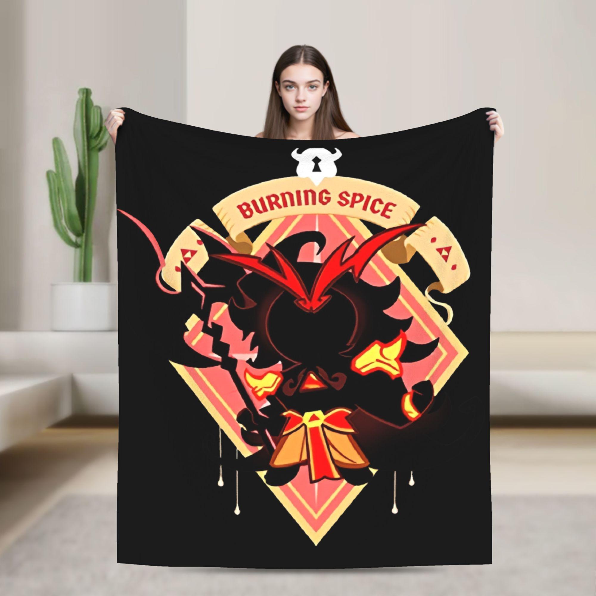 

Cookie Run Kingdom Silent Salt Cookie Flannel Blankets Runner Game Novelty Throw Blankets for Quilt 150*125cm Lightweight 75x90cm