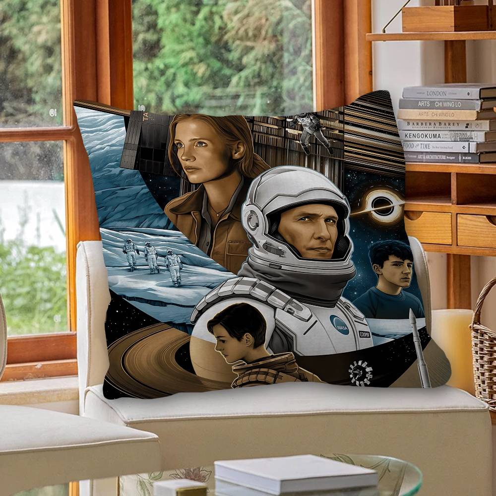 Classic Science Fiction Movies I-InterstellarMT Cushion Cover Car Throw Pillow Case For Sofa Car Christmas Gift 40x40cm 45x45cm