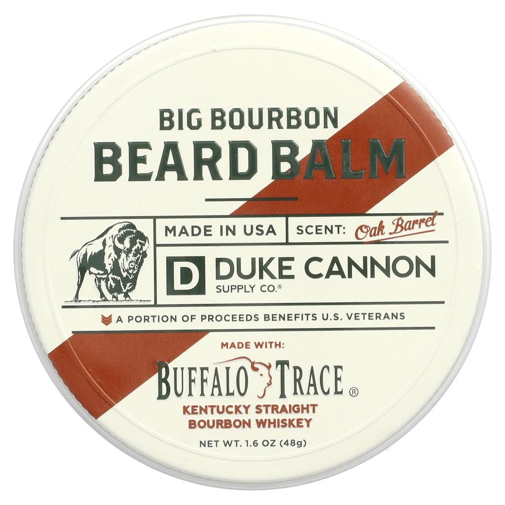 Duke Cannon Supply Co. Big Bourbon Beard Balm, Oak Barrel, 1.6 Oz (48 G)