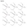 50Pcs Fishing Treble Hook Worm Bait Holder Fish Tackle Tools Accessories