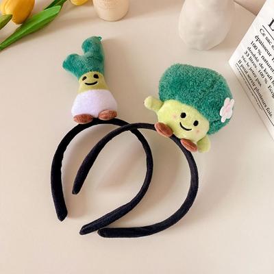 Animal Vegetable Headband Cartoon Frog Plush Hairband Cute   Girl