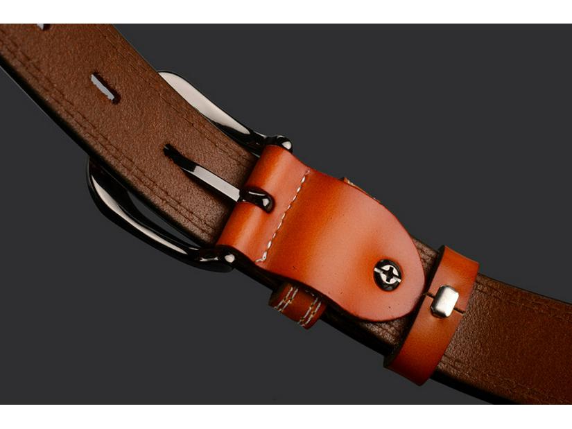 Korean Style Women's Genuine Leather Pin Buckle Belt - Versatile Casual Belt for Jeans and Skirts