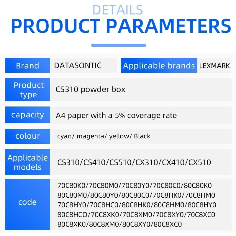 CS310 toz kutusu, LEXMARK CS310/CS410/CS510/CX310/CX410/CX510 yazıcı için