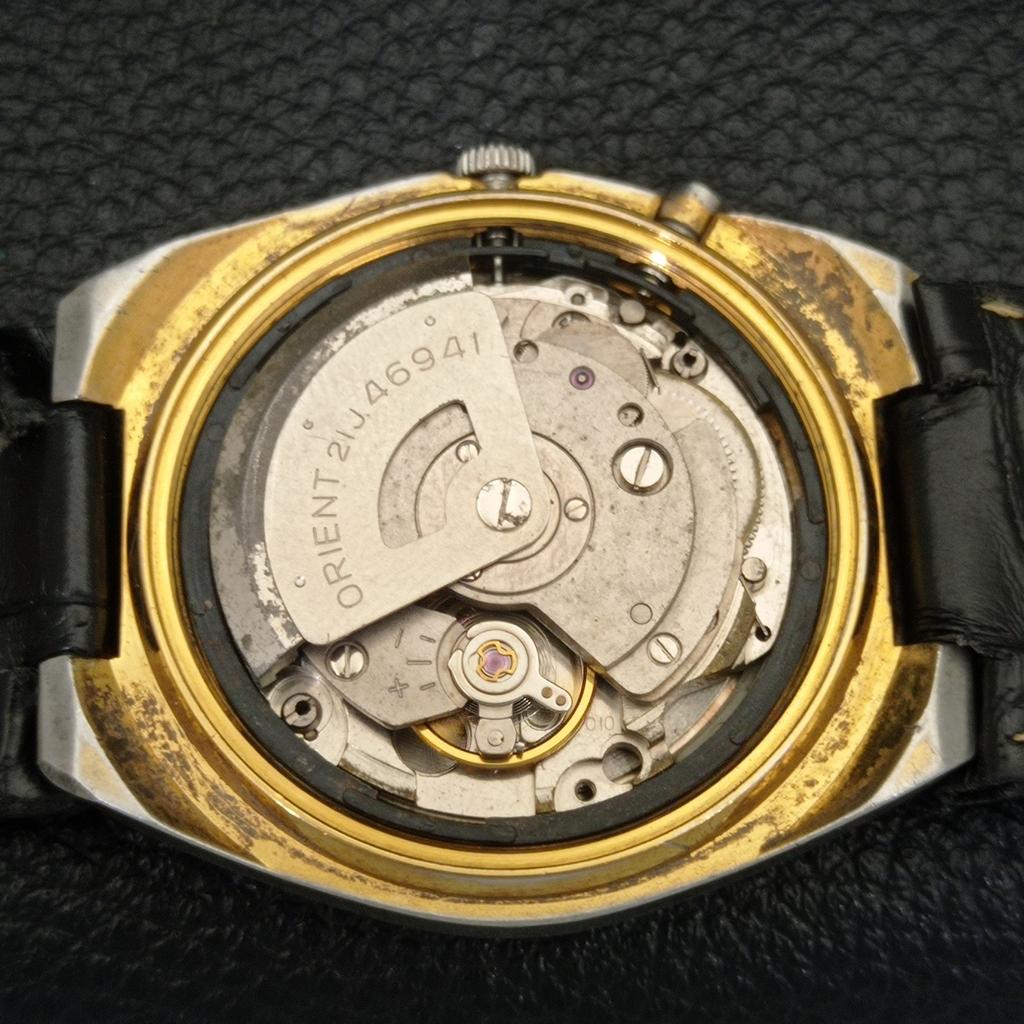 AUTOMATIC VINTAGE ORIENT 46941 JAPAN MENS WHITE COLOR DIAL WATCH a700162-5 R201-a700162
