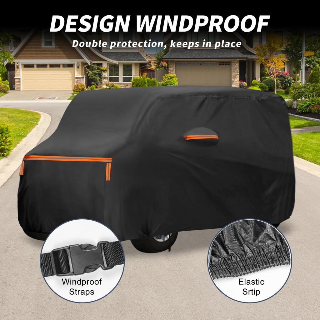X AUTOHAUX Car Cover for Honda Spunlace New Waterproof Fabric Fleece Paint Rainy Light Hail Windproof Side Nighttime Safety Sun N-WGN, 345148150cm,