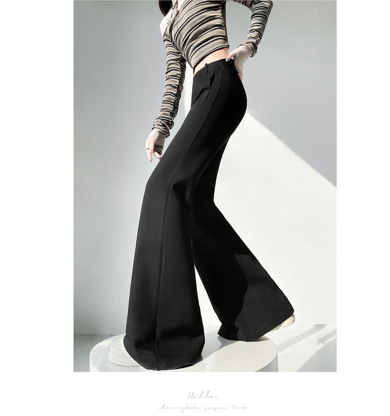 2026 Spring Women's Petite Low-Waist Micro-Flare Wide-Leg Sweatpants – Slimming, High-End Feel