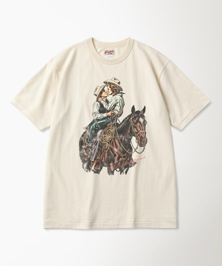 Beulonseun West Romance Loopwheeled Graphic Tee Apricot