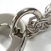 Cartier Heart Logo Bag Charm Key Chain Key Holder Metal Silver