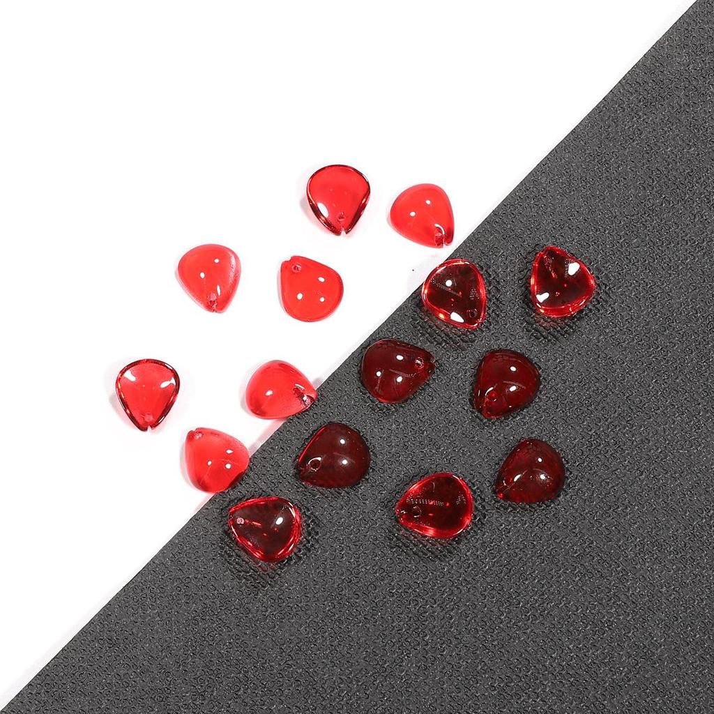 10 Stück 12 x 10 mm kleine Löffel-Blumen-Charms, Glasperlen für Schmuckherstellung, DIY-Armband, Halskette, Ohrringe, Zubehör