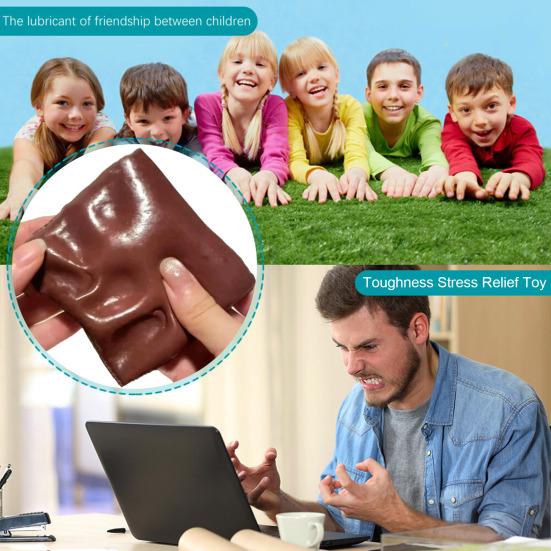 1/2Pcs Chocolate Toast Squeeze Toy Slow Rebound Stress Relief Toast Pinch Sensory