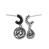 Retro Teardrop Round S925 Sterling Silver Dangle Earrings for Women