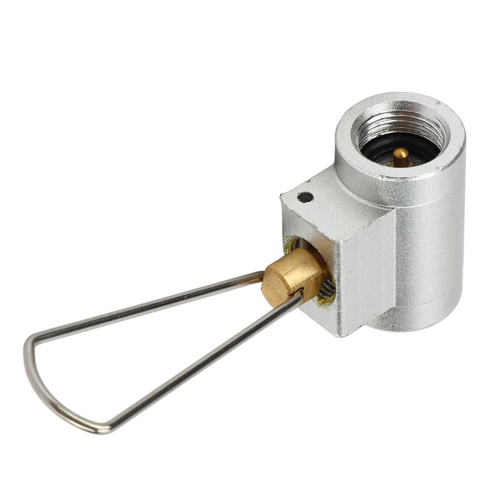 Outdoor Gas Tank Refill Valve Aluminum Alloy Frosted Gas Tank Mutual Filling Joint for Camping Hiking