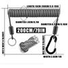 1.5-3M Safety Rope Stainless Steel Gear Tether Gear Protection Fishing Lanyard  Outdoor Activities