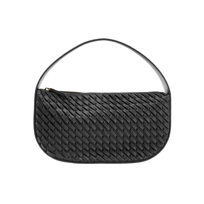 

New Fashionable Woven Pattern Women s Handbag High Texture Large Capaci Dumpling Bag Versatile Tote Bags Lady Work Underarm Bags чёрный