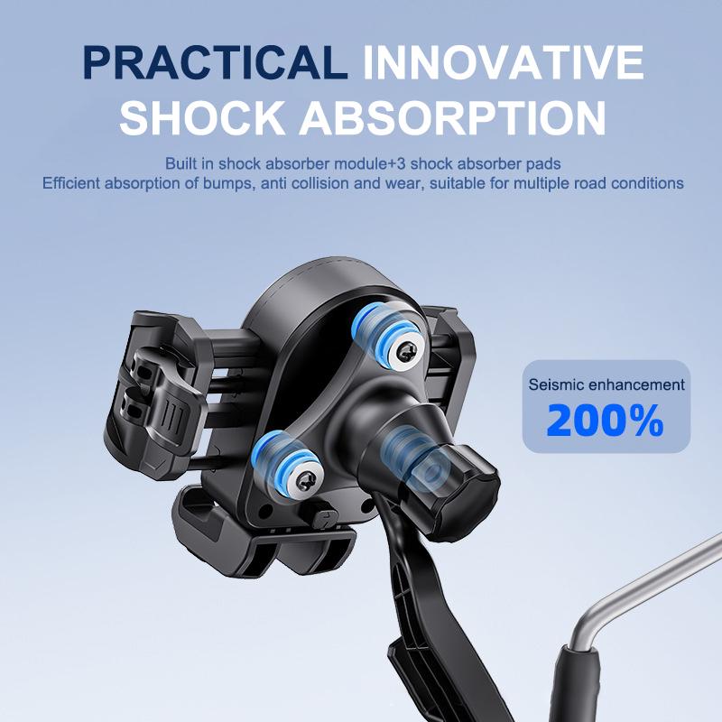 1Pc Motorcycles Phone Holder 360° Rotation Mobile Phone Navigation Bracket Outdoor Riding Shockproof Bike Navigation Bracket