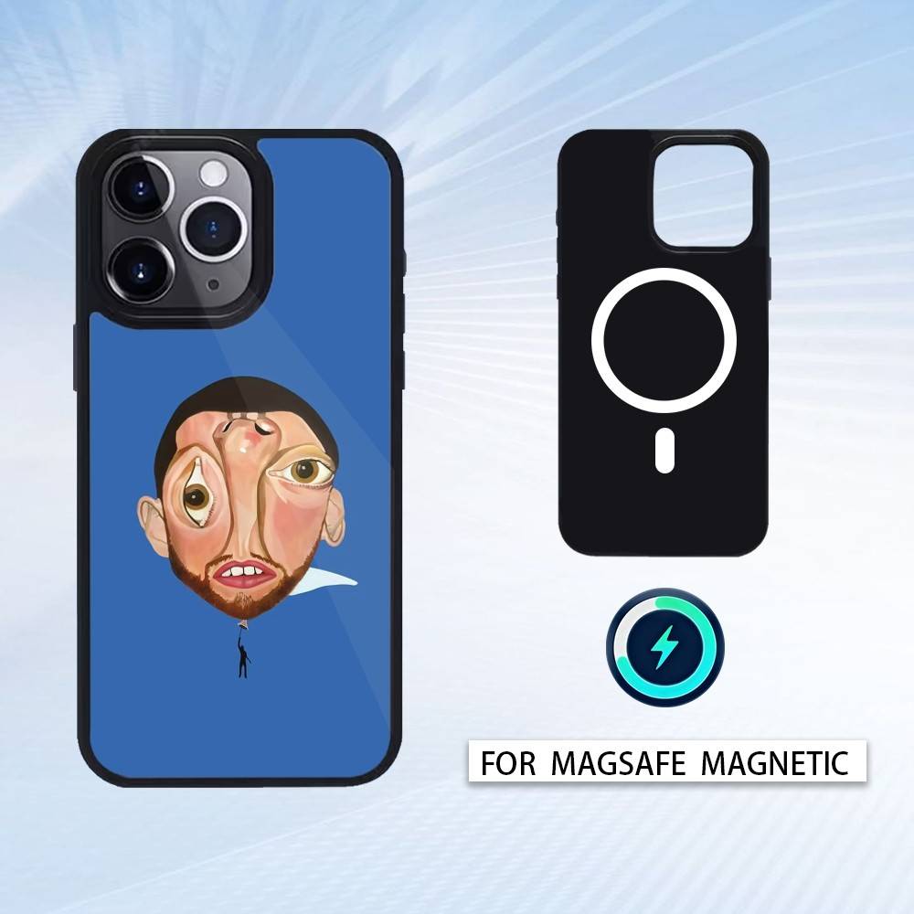 Rapper M-Mac Miller Cool Phone Case Magnetic For iPhone17 16 15 14 13 12 Pro Max For Magsafe Wireless Charging Cover